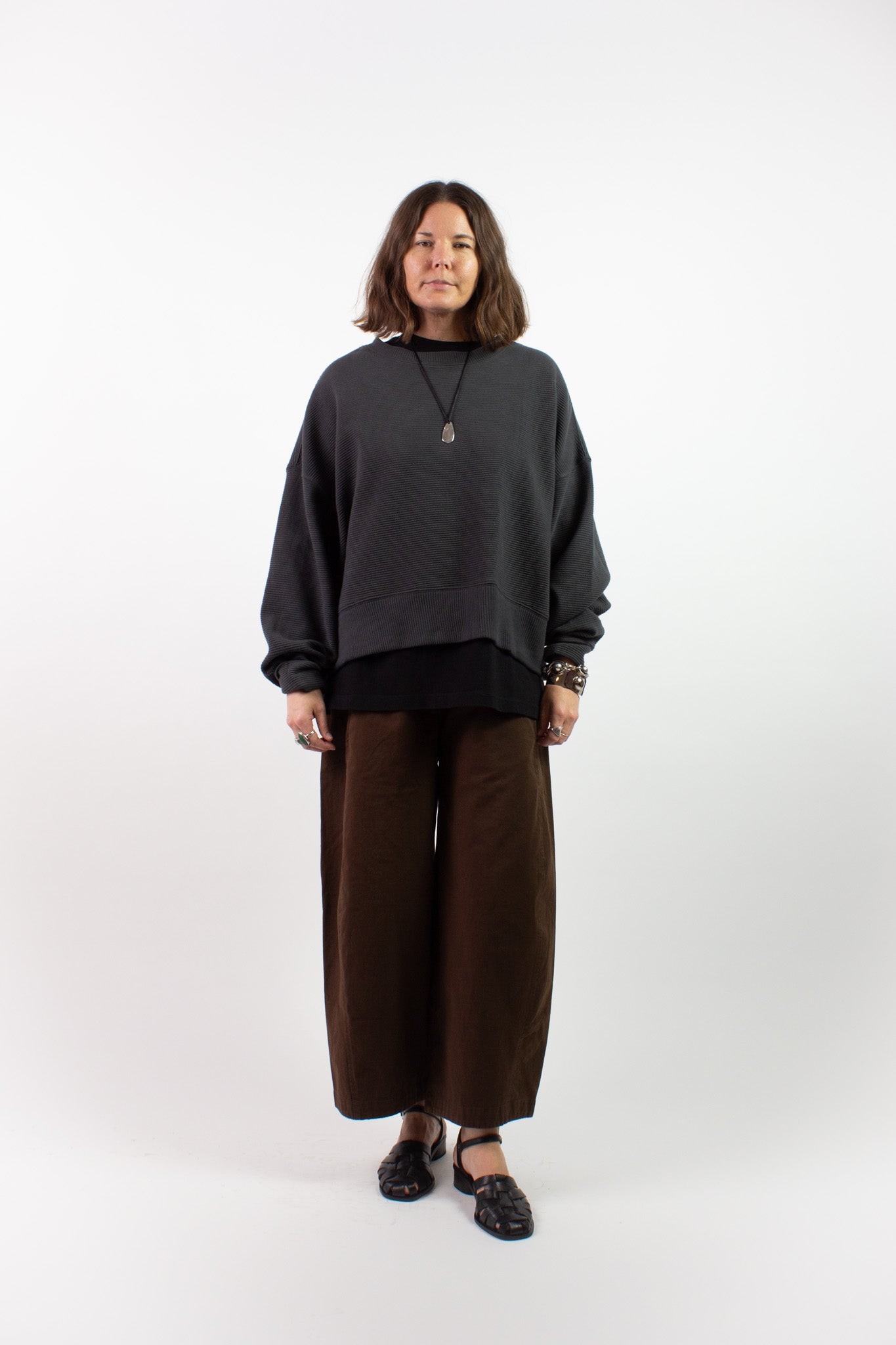 Margot Rippled Cotton Sweatshirt