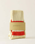 Cotton Ribbed Crew Socks