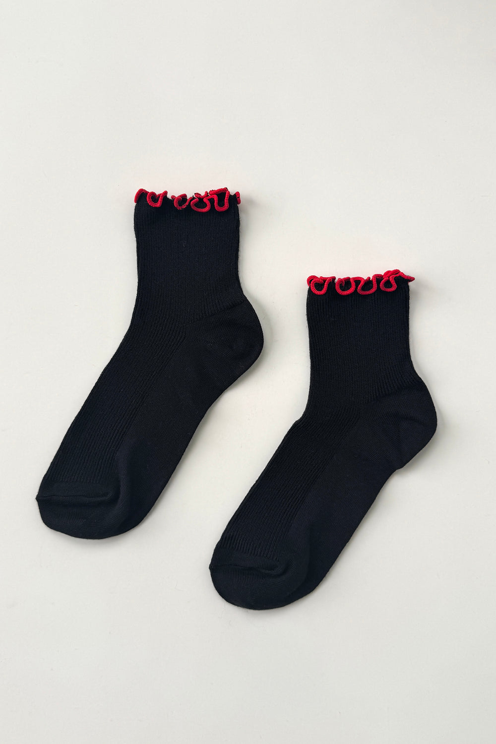 The Petite Ruffled Modal Socks