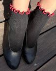 The Petite Ruffled Modal Socks