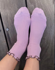 The Petite Ruffled Modal Socks