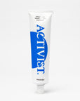 White tube with blue label labeled 'Activist' on a white background