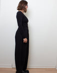 Recline V-Neck Long Sleeve