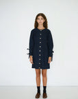 Lace Denim Mini Dress
