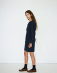 Lace Denim Mini Dress