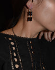 Onyx Bamboo Dangle Earrings
