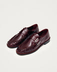 Brandy Burgundy Leather Loafers