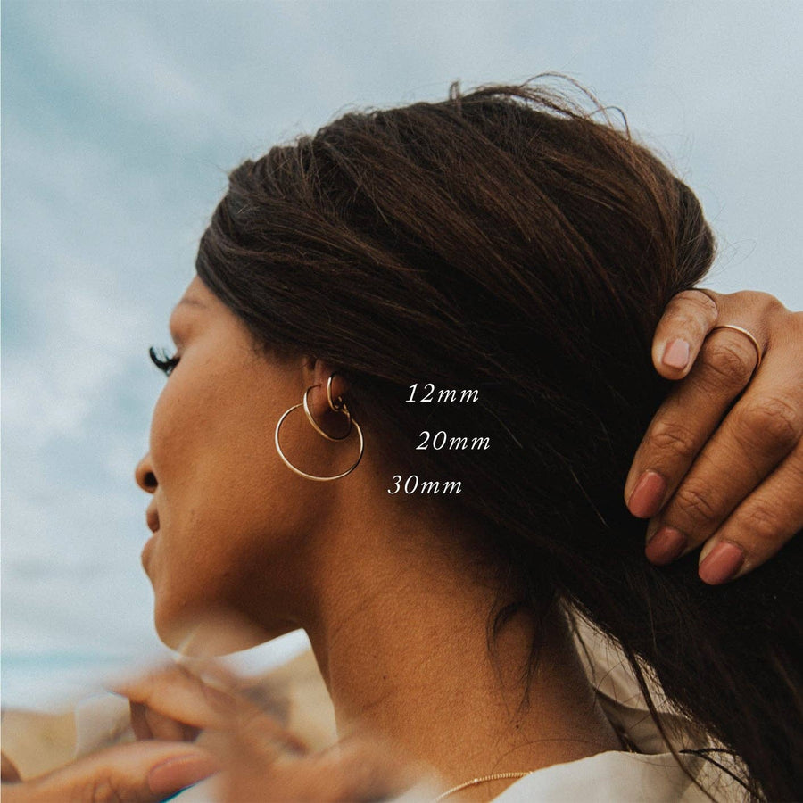 Live In Hoop Earrings | 12mm
