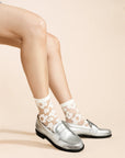 Pop Sheer Short Crew Socks