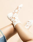 Pop Sheer Short Crew Socks
