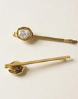 Freshwater Pearl Metal Hair Pins