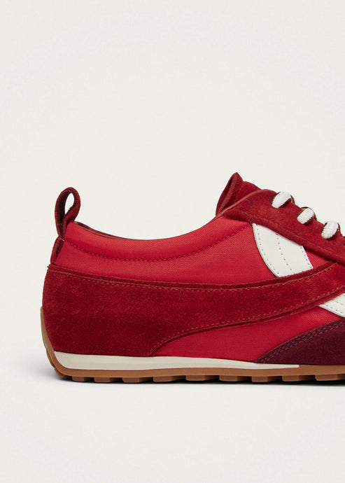 Alohas Tb.304 Nylon Red Leather Sneakers | The Sunday Standard