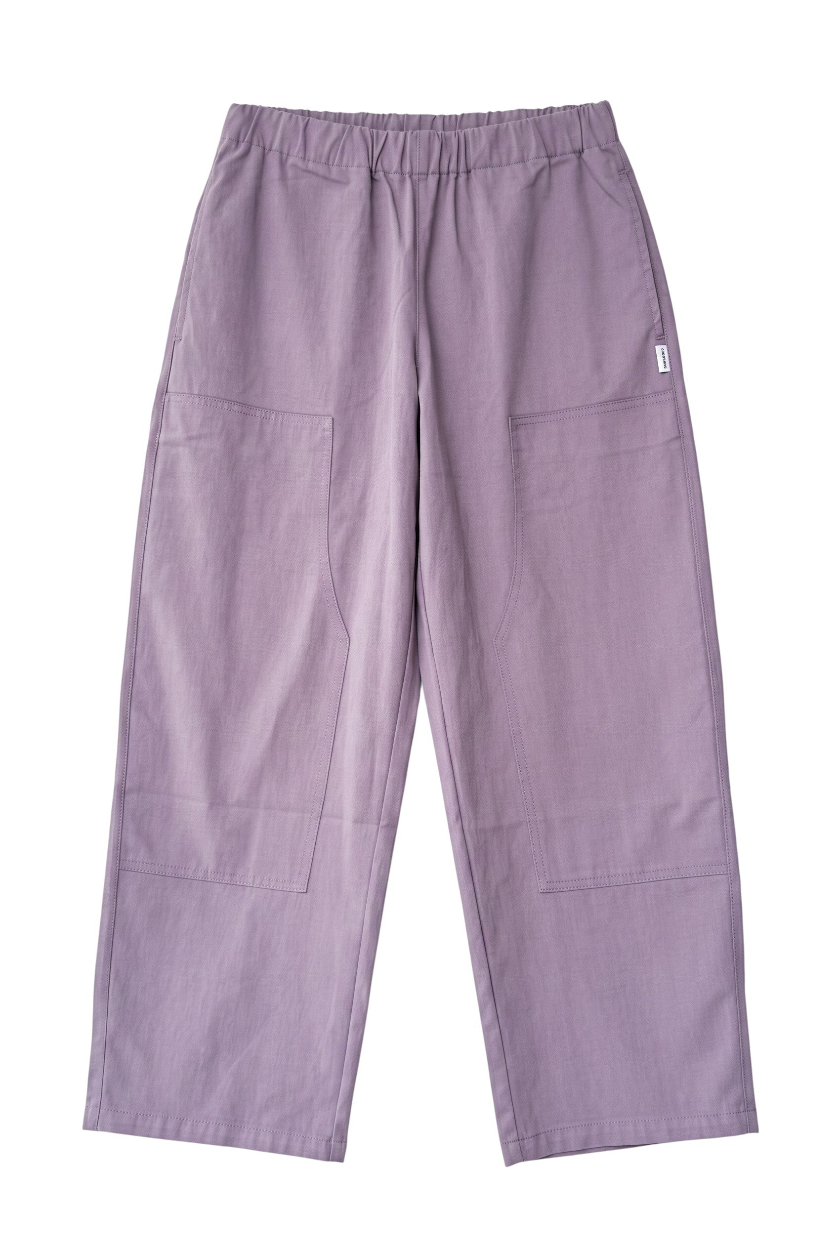 The Sunday Standard Gardener's Pants in a muted lavender cotton-nylon blend with utility-style front patch pockets.