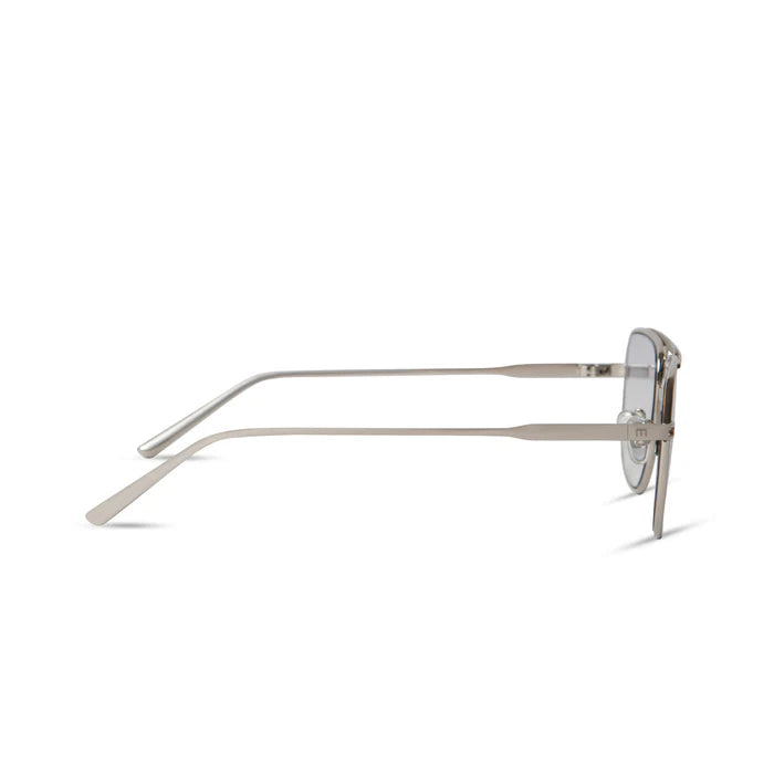 Jane in Silver Metal with Light Purple Lens | Sunglasses by Elisa