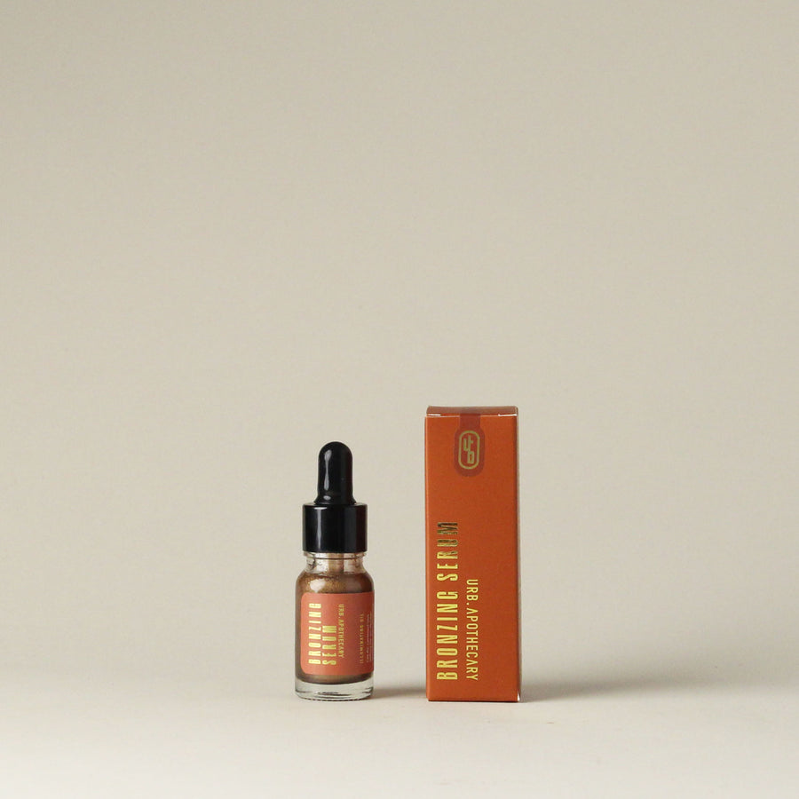 URB Apothecary Bronzing Serum Glass Bottle and Box